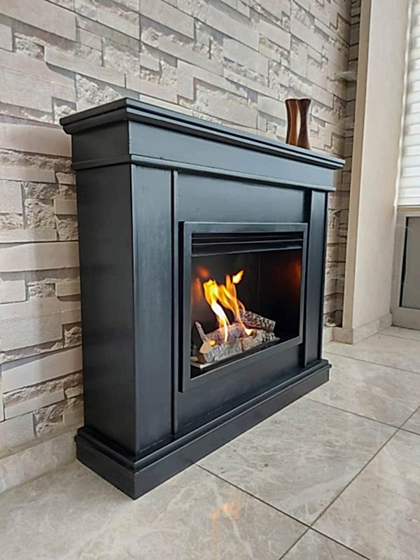 CLASSICAL BLACK BACASIZ ŞÖMİNE