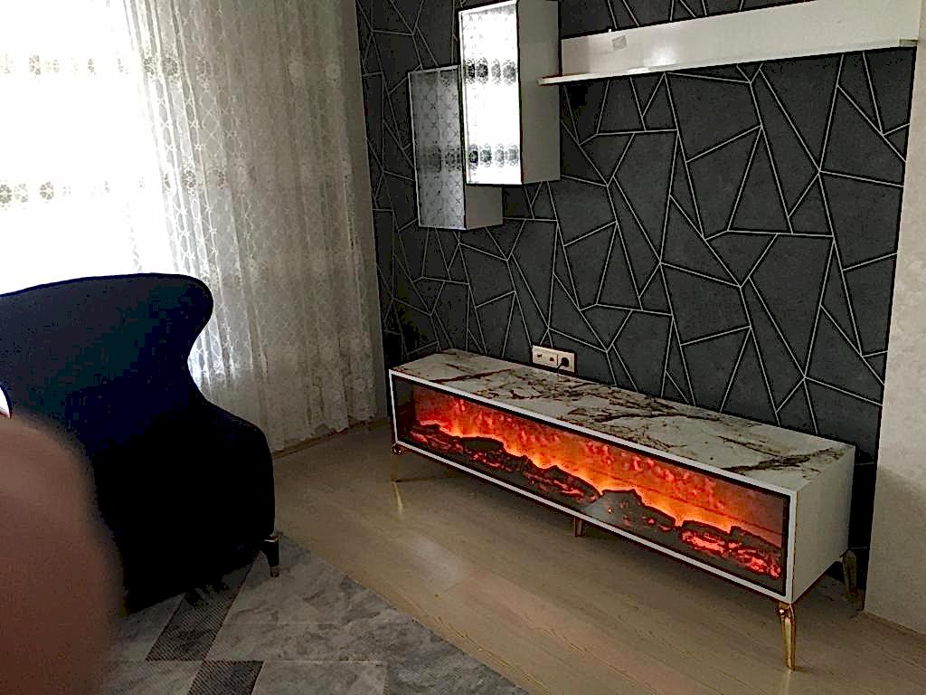 SWAN ŞÖMİNELİ TV ÜNİTESİ ( ELEKTRİKLİ )