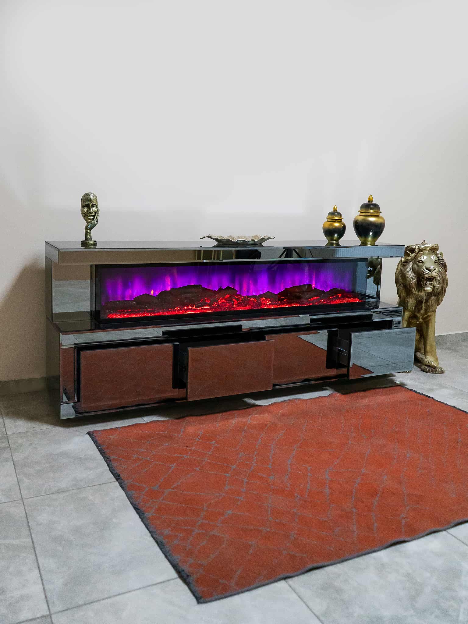 LEON ŞÖMİNELİ KONSOL