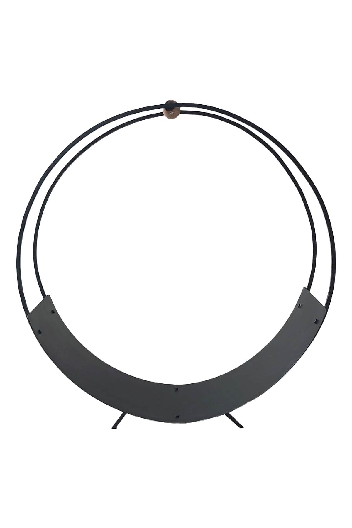 Şömine Metal Ahşap Kulplu Tasarım Odunluk